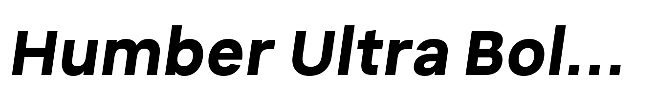 Humber Ultra Bold Italic